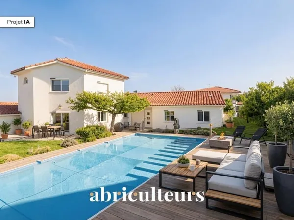 Maison contemporaine avec piscine - 194 m² - Échalas (69700)