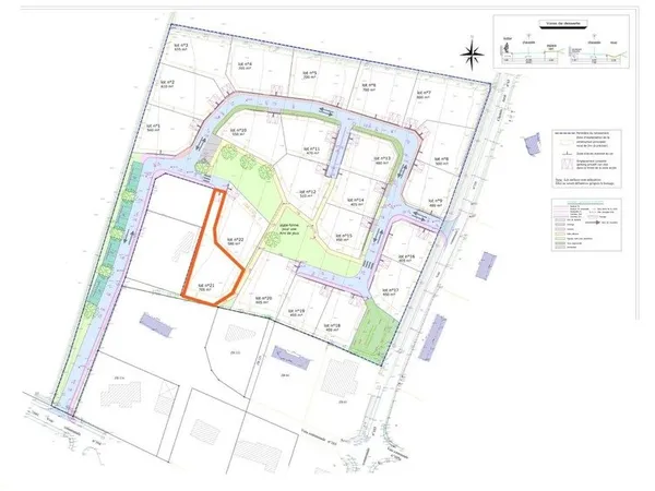 Terrain en individuel 704 m²