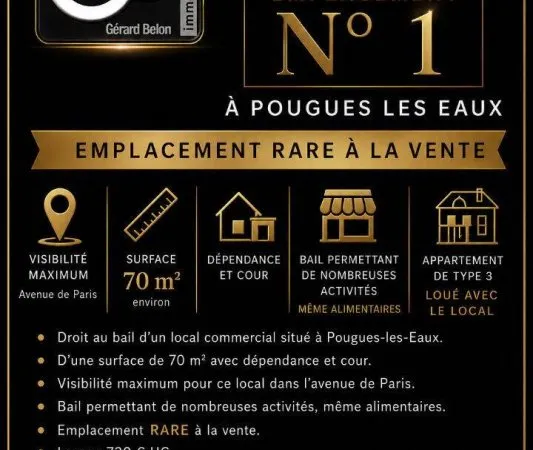 Boutique 3 pièces 70 m²