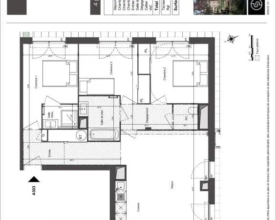 Appartement 4 pièces 86 m²