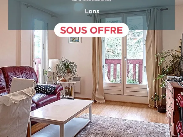 A vendre LONS PERLIC Appartement T2 de 51.7 m2 avec balcon et terrasse/ véranda