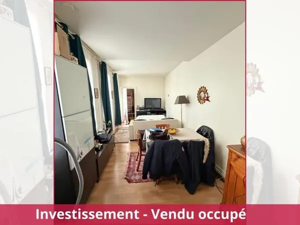 Appartement 2 pièces au 3ème étage vendu loué
