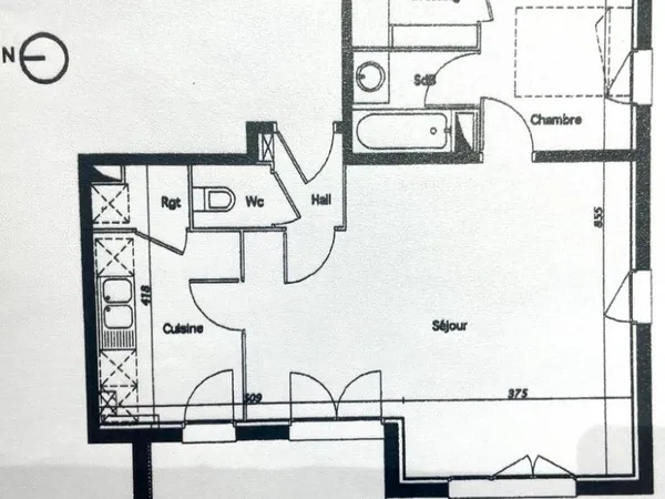 Appartement T2 avec parking