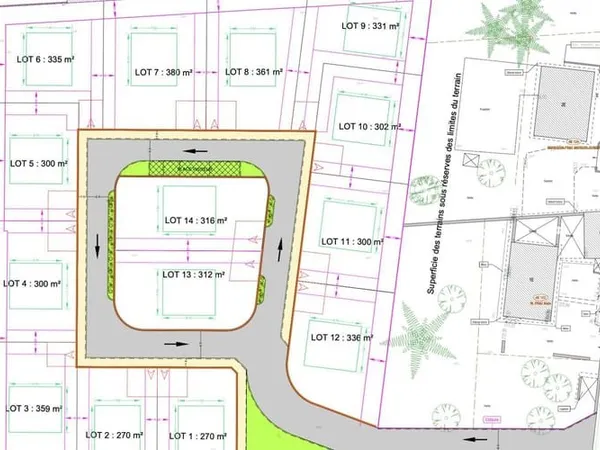 Terrain 361 m²