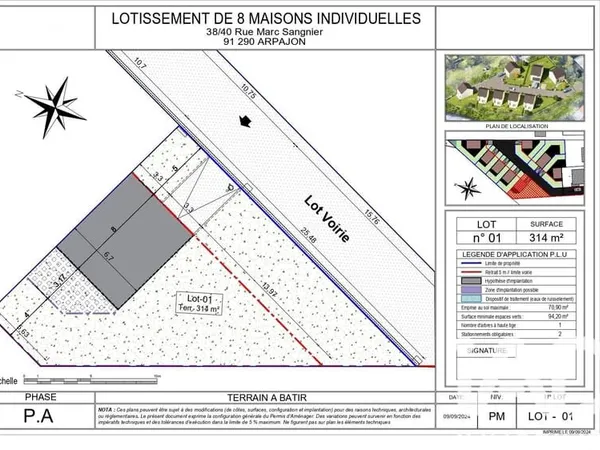 Terrain 314 m²