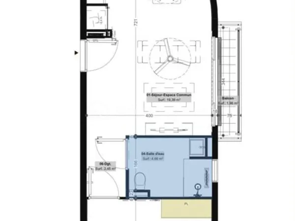 Appartement T2 neuf avec vue mer à Bellepierre (Saint-Denis)