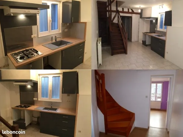 Maison de ville/appartement Centre Le Neubourg à louer