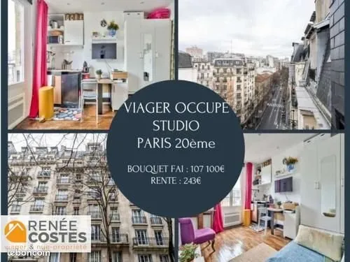 Studio en Viager 1 pièce 15 m²