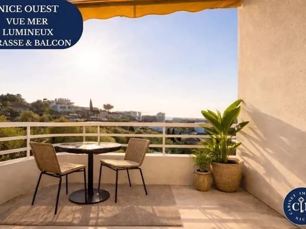 3 Pièces - Terrasse & Balcon - Vue dégagée - Nice Ouest