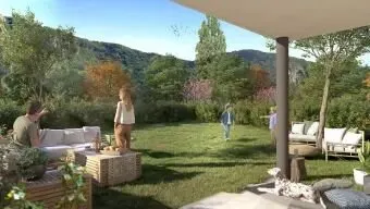 -Maison individuelle T3 70² avec garage et jardin au calme absolu sur les hauteurs de la ville