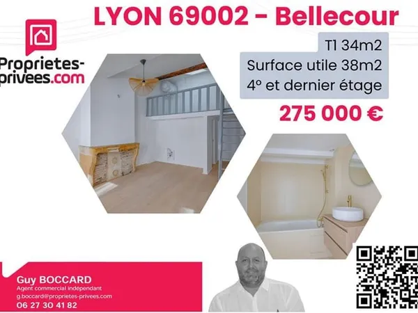 Appartement Lyon 1 pièce(s) 34