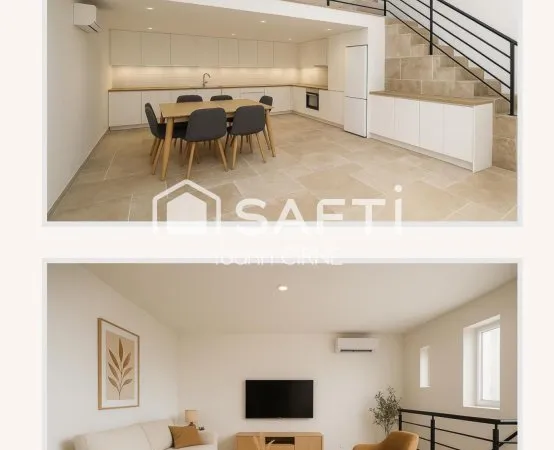 Maison de village T4 (150m2) entièrement rénovée au coeur de Trets