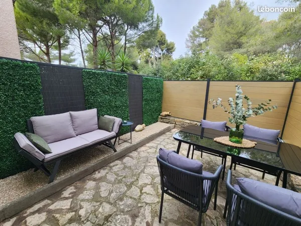 Studio 27m2 avec jardin, vendu meublé à neuf et équipé à neuf