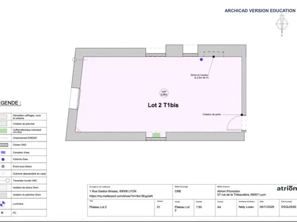 Vends T2 - 26m² - Lyon 8Ème 69008