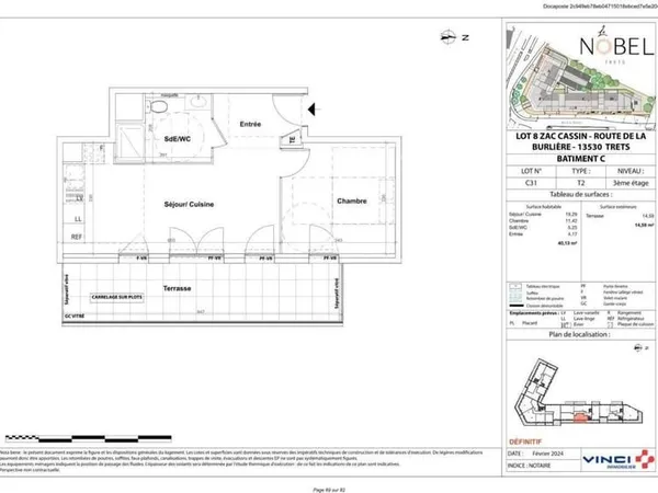 Appartement 2 pièces 40 m²