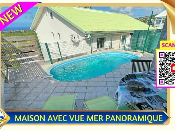 DEUX LOGEMENTS INDÉPENDANTS AVEC VUE MER ET PISCINE À SAINTE-M