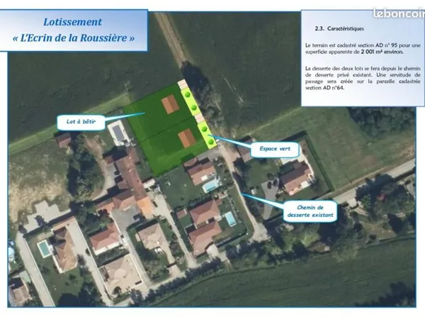 Terrain 900 m² Saint Andre De Corcy