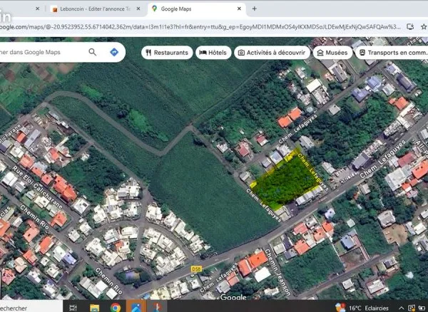 Terrain constructible de 3212 m2 Prix:730000 euros