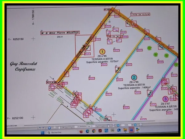 " PRIX AJUSTES " Terrain à vendre Parcelle Numéro : 2 COURCELLES LES SEMUR (21)