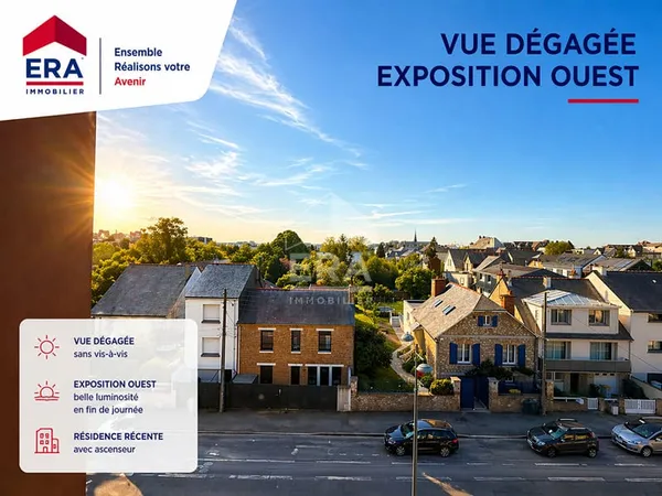 Studio récent avec vue dégagée + parking ? idéal étudiant ? Rennes Beaulieu