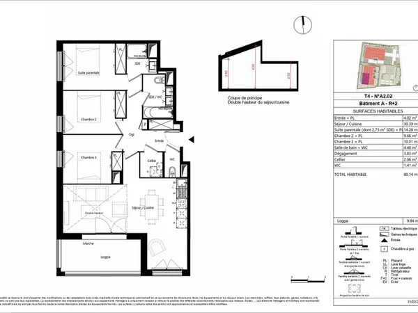 Appartement 4 pièces 80 m²