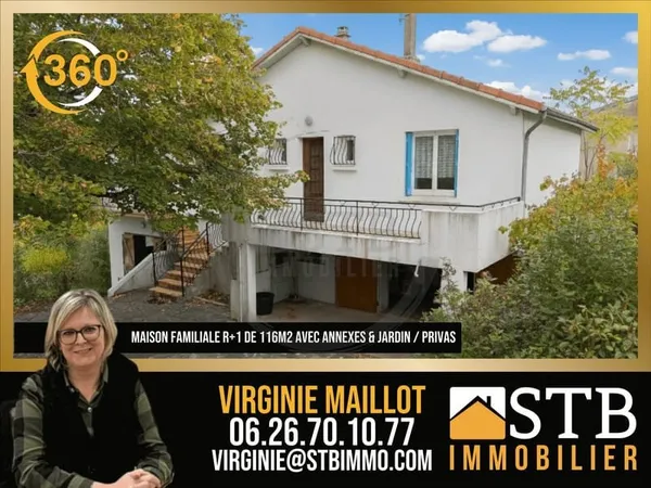 Maison familiale avec annexes et jardin à Privas