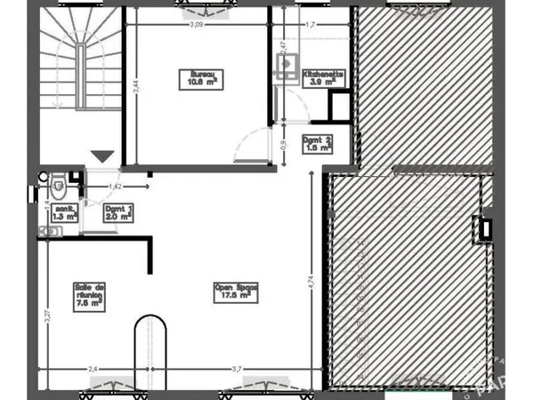 Local professionnel 45 m²