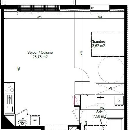 T2 NEUF avec balcon et parking à CHARTRES