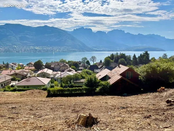 Terrain d'exception - Vue panoramique Lac d'Annecy - Sévrier
