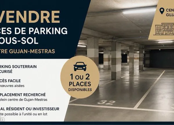 À vendre - Places de parking en sous-sol - Centre Gujan-Mestras