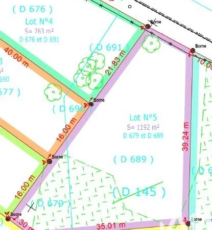 Terrain 1192 m²