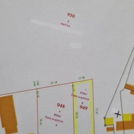 Terrain 450 m² VIEIL MOUTIER