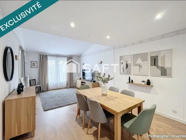 Maison semi individuelle, 3 chambres, 1 bureau, garage, jardin