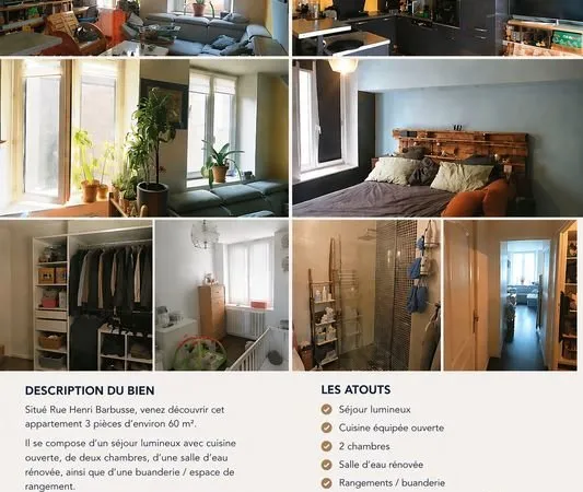 Appartement traversant
