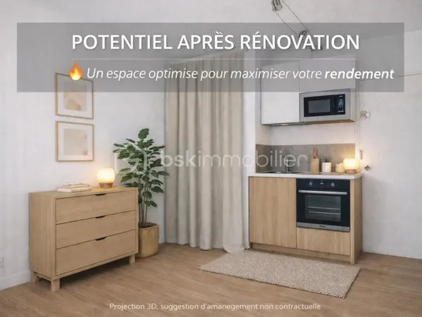 Chambre de service 1 pièce 9 m²