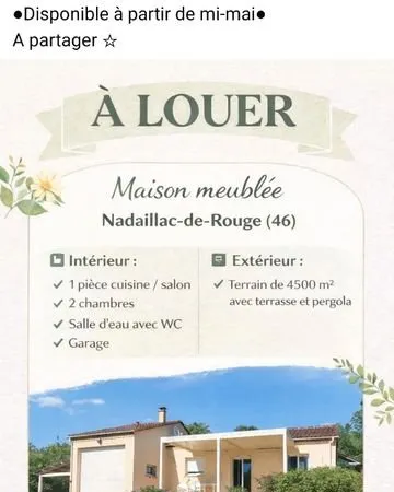 Maison meublée à louer