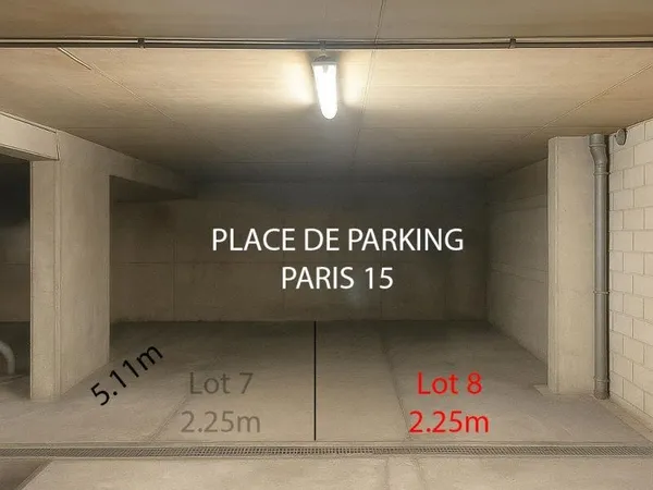 Place de parking - Lot 8 - Rue de l'Abbée Groult - 75015 Paris 15