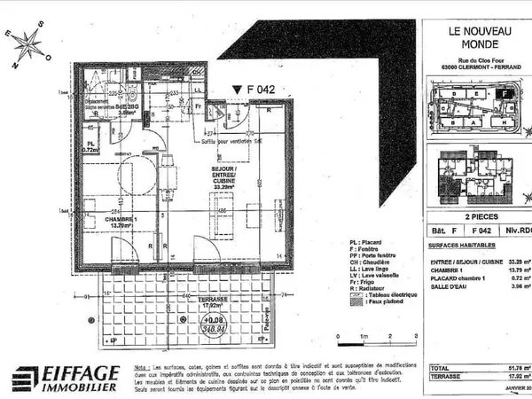 Appartement 2 pièces 51 m²