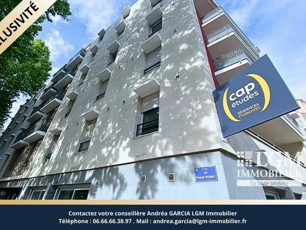 Marseille 5ème arrondissement, Studio de 19m2 dans résidence étudiante