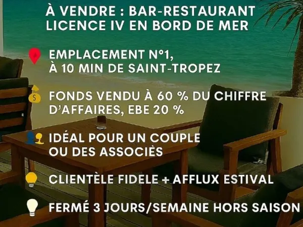 Fonds de commerce, Bar, Restaurant Rayol Canadel Sur Mer 100 m2