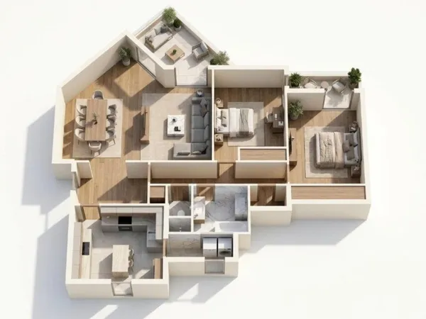T3 familial Finosello - balcon, parking, ascenseur