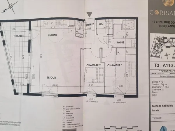 Appartement 3 pièces 68m2