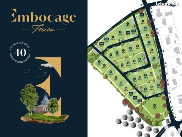 Terrain 536 m² FENEU