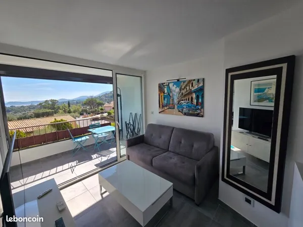Vue mer panoramique - T3 rénové haut de gamme - Golf de Saint Tropez, La Croix-Valmer - Résidence av