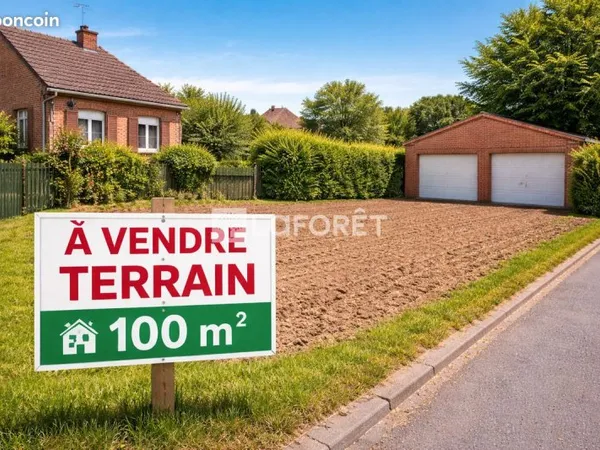 Terrain 100 m² HALLUIN
