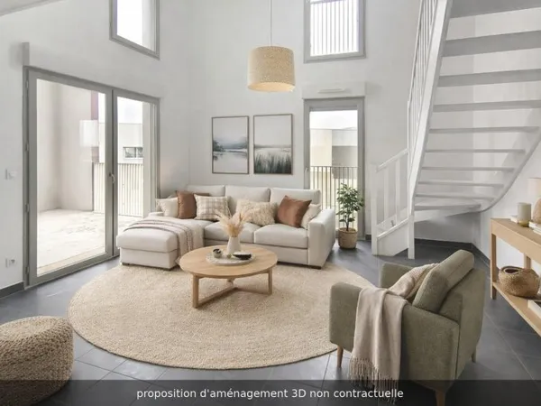 T4 en duplex aux derniers étages avec terrasse et parking
