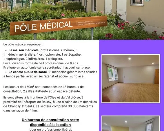 Bureau de consultation à louer