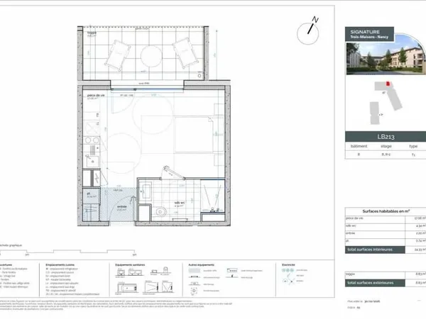 Studio de Standing au Faubourg des 3 maisons