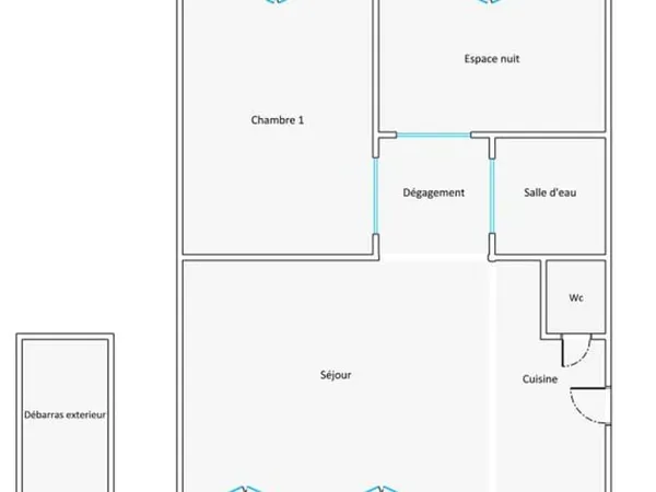 Appartement 3 pièces 50 m²