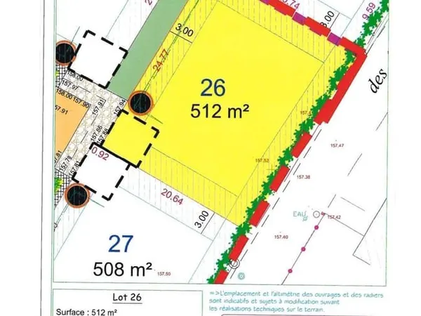 Terrain 512 m²